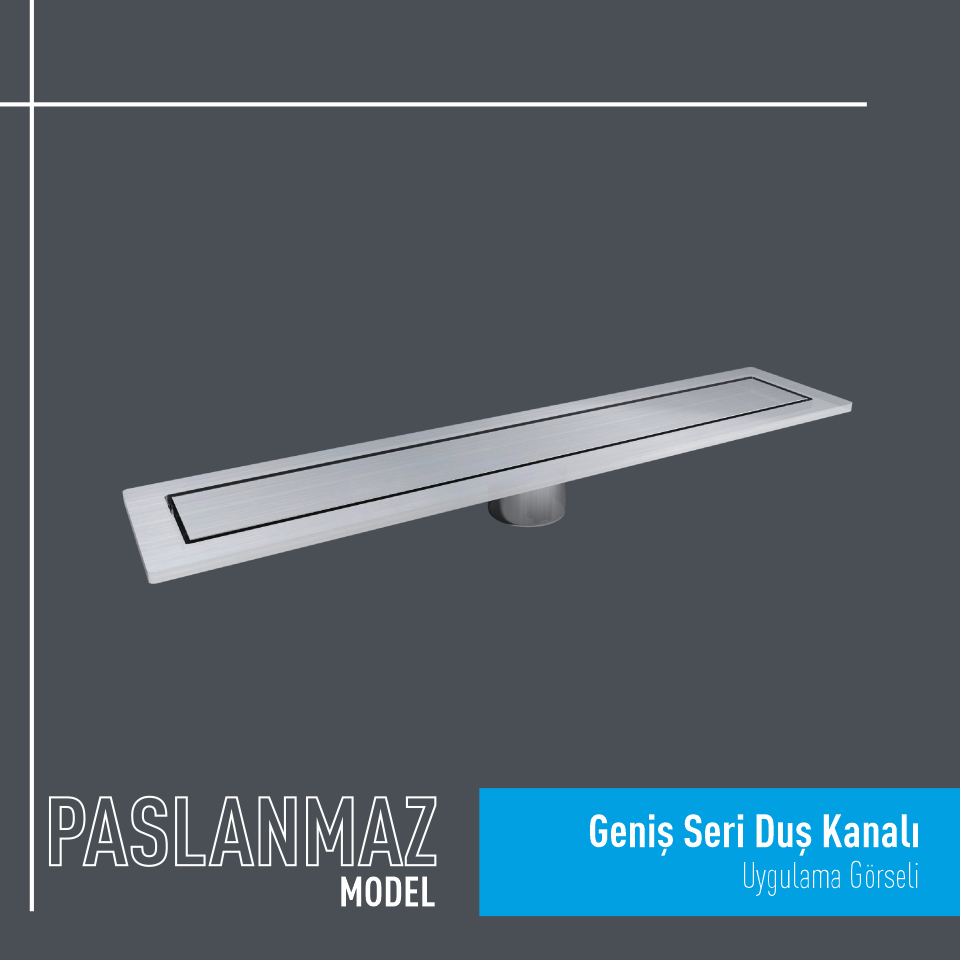 Geniş Seri Paslanmaz Duş Kanalı