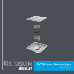 15x15 Paslanmaz Çerçeve ve Izgara
