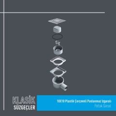 10x10 Paslanmaz Izgaralı ve Çerçeveli Süzgeçler