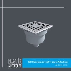 10x10 Paslanmaz Izgaralı ve Çerçeveli Süzgeçler