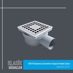 10x10 Paslanmaz Izgaralı ve Çerçeveli Süzgeçler