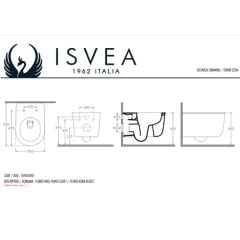 Vea cubo Rimless Asma Klozet